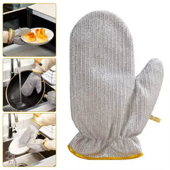 Multipurpose Wire Dishwashing Gloves – Non-Scratch Steel Wire Cleaning Cloth with Glove Design