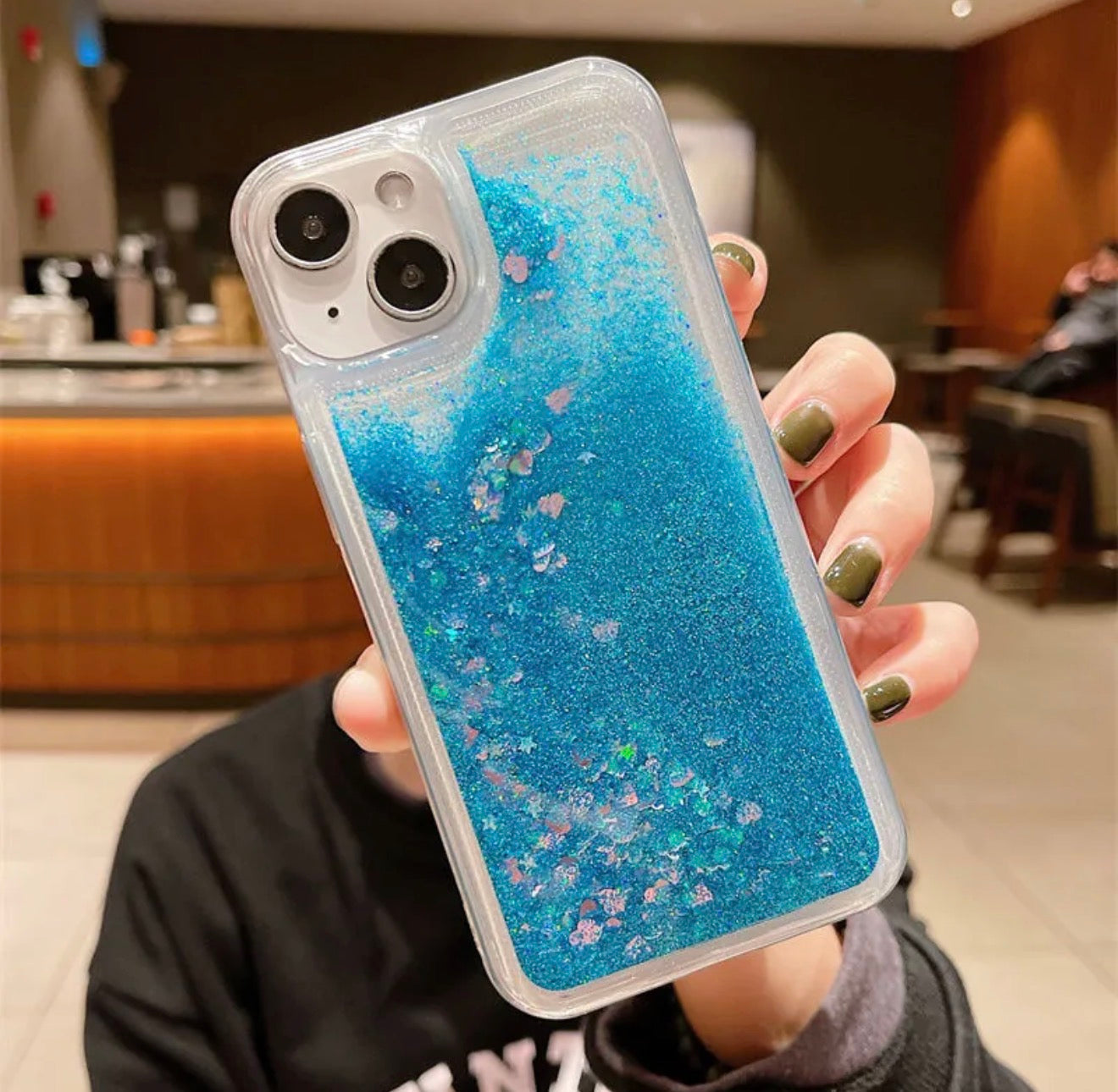 Luxury Liquid Glitter Quicksand Silicone Case for iPhone (Anti-Fall Protection) | Imported From China 🇨🇳